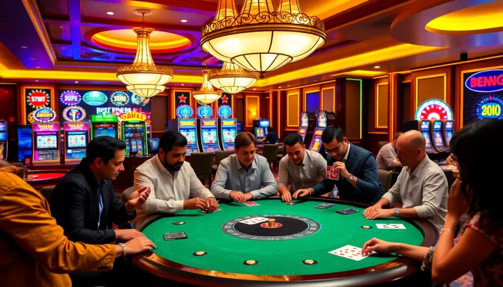 Experience thrilling moments at trang chủ open88.com with a vibrant casino scene bustling with games.