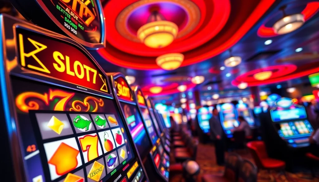 Slot77 menampilkan mesin slot hebat di lingkungan kasino yang mengasyikkan.