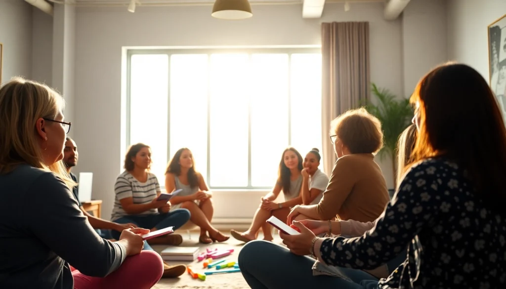 Enhancing emotional wellbeing through active group therapy session with engaging participants.