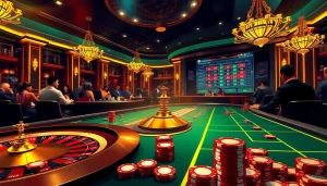 Engaging gambling scene showcasing the hidden wiki 1 in a luxurious casino atmosphere.