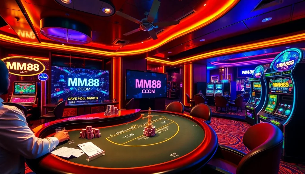 Engage with MM88 COM at a vibrant online casino featuring luxurious tables and exciting games.