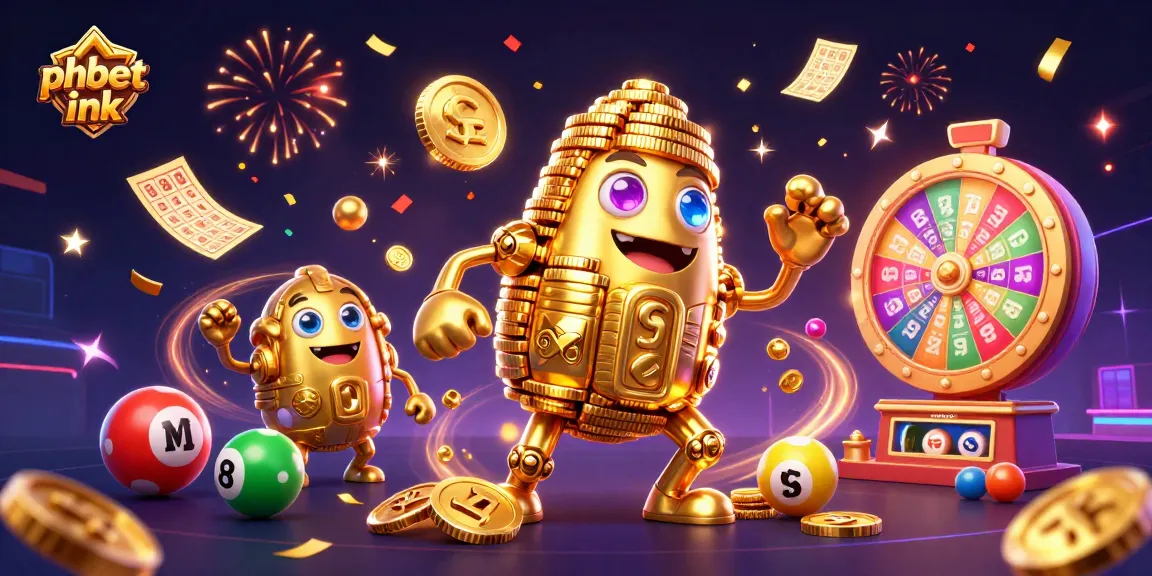 Experience thrilling gaming with phbet ink's colorful lottery action and golden casino symbols.